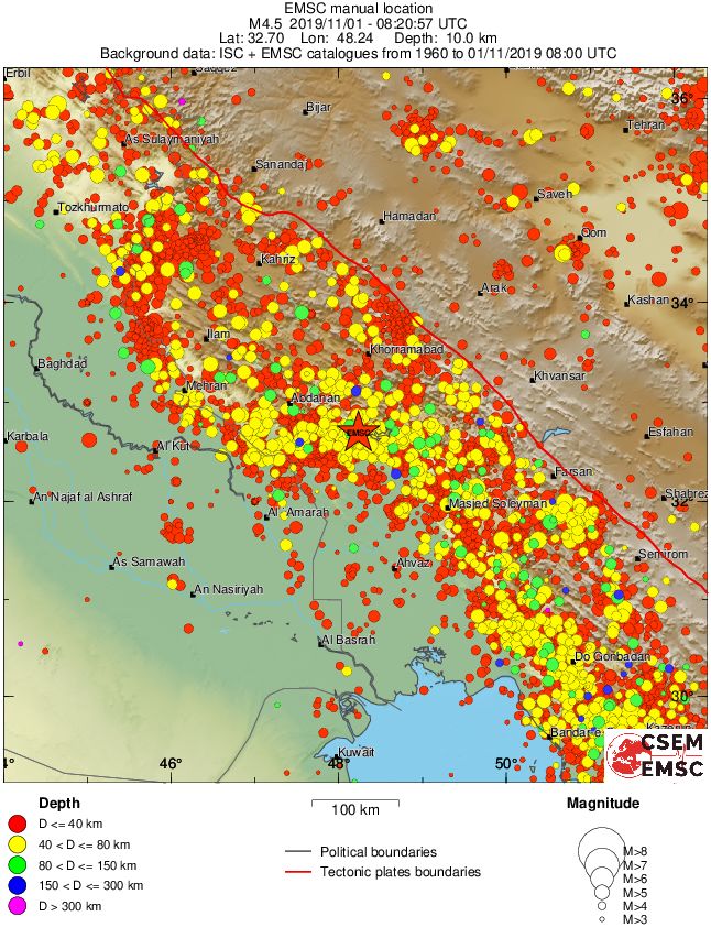 regional historical seismicity