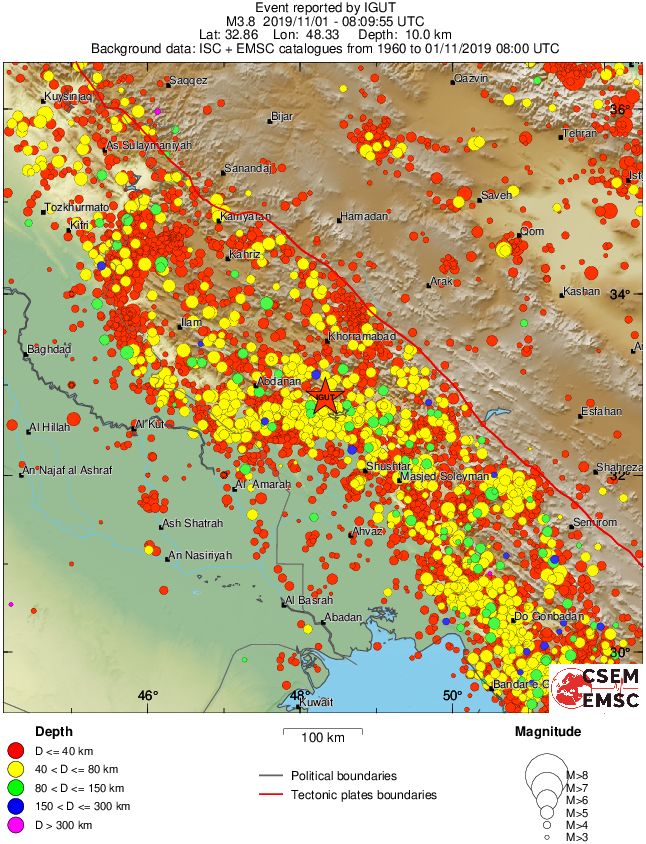 regional historical seismicity
