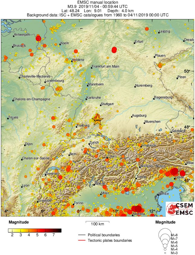 regional magnitude historical seismicity
