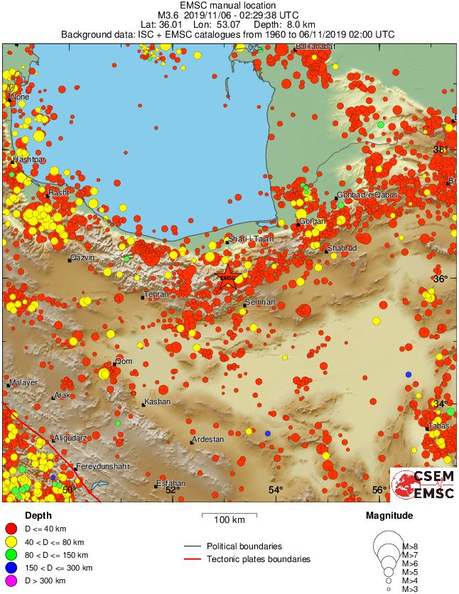 regional historical seismicity