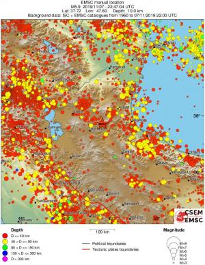 regional historical seismicity