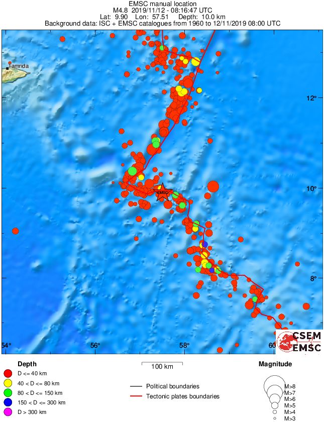 regional historical seismicity