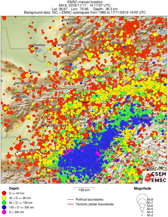 regional historical seismicity