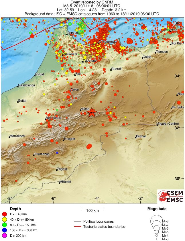 regional historical seismicity