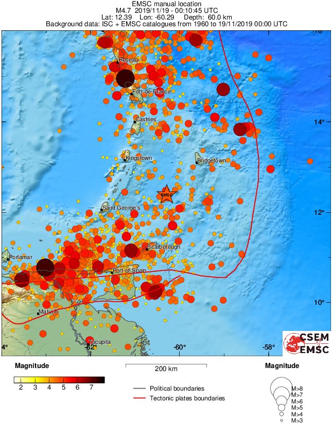 regional magnitude historical seismicity