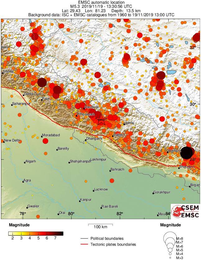 regional magnitude historical seismicity