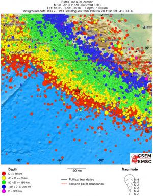 regional historical seismicity