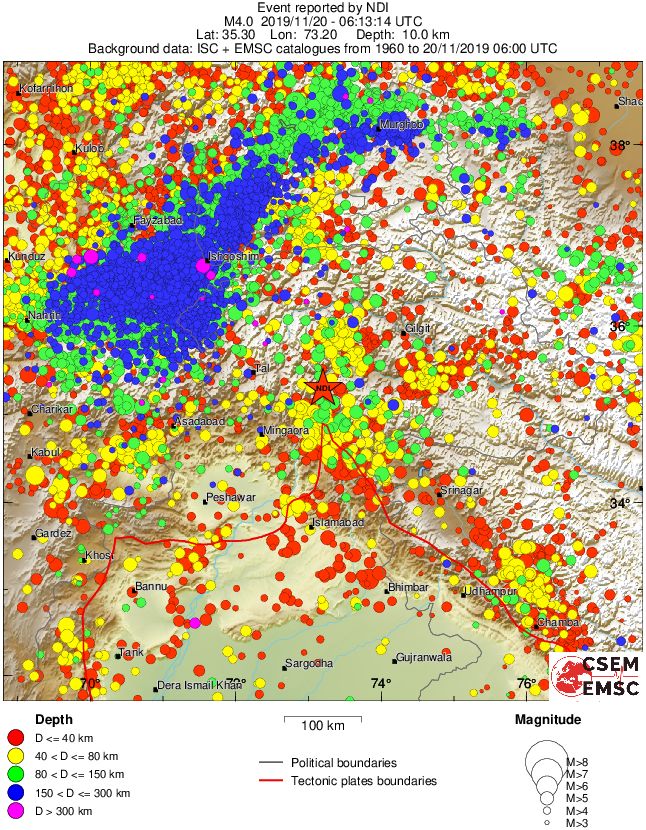 regional historical seismicity