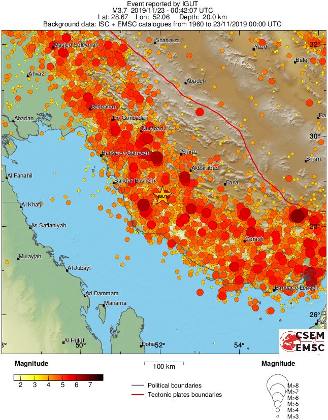 regional magnitude historical seismicity