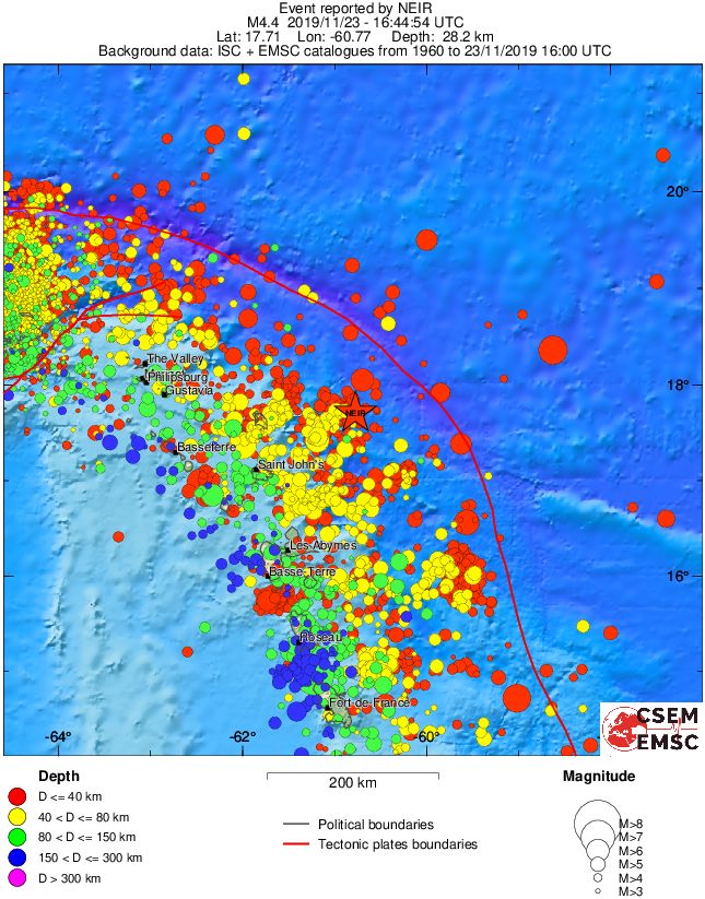 regional historical seismicity