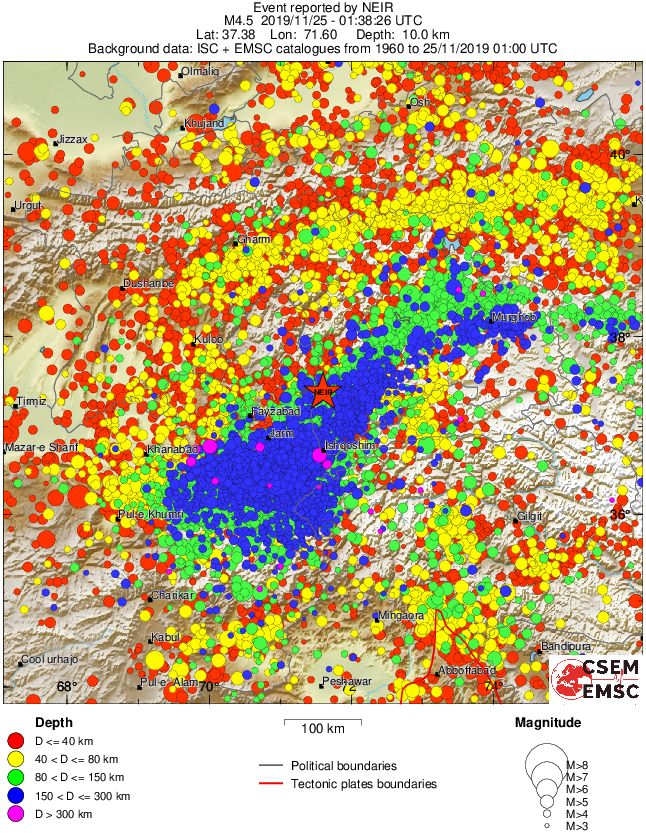 regional historical seismicity