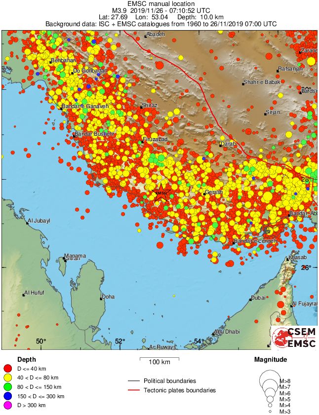 regional historical seismicity