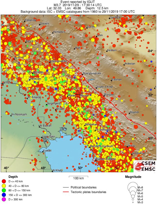regional historical seismicity