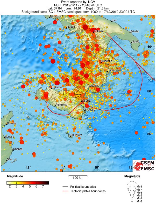 regional magnitude historical seismicity