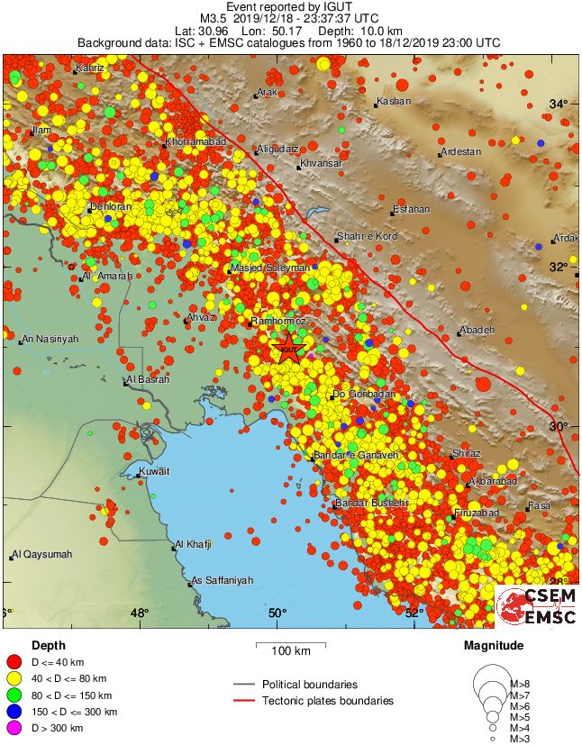 regional historical seismicity