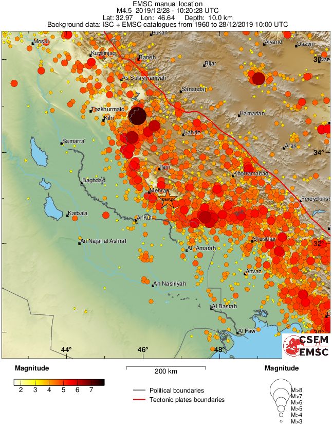 regional magnitude historical seismicity