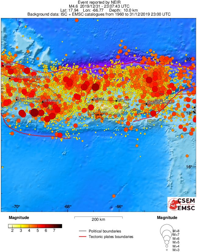 regional magnitude historical seismicity
