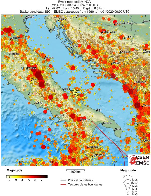 regional magnitude historical seismicity
