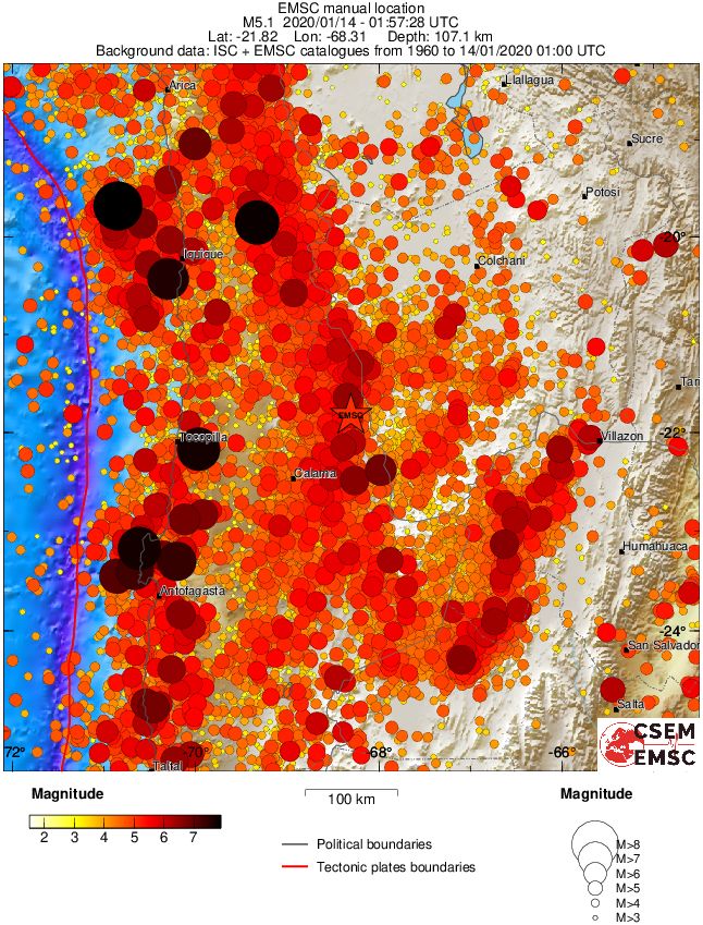 regional magnitude historical seismicity
