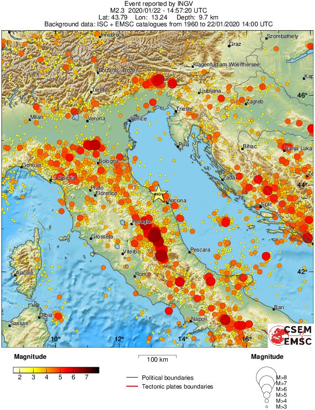 regional magnitude historical seismicity