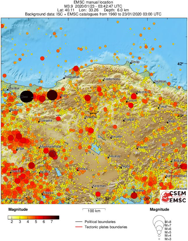 regional magnitude historical seismicity