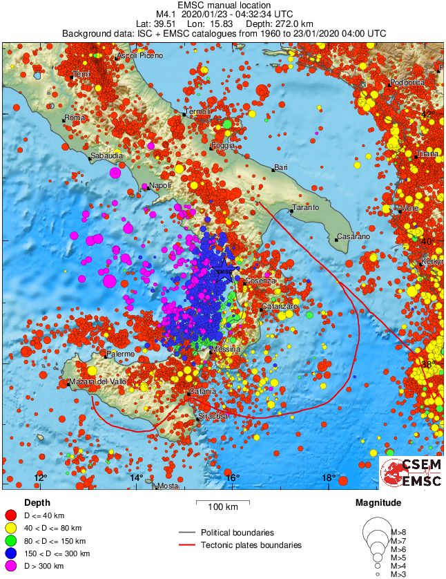 regional historical seismicity