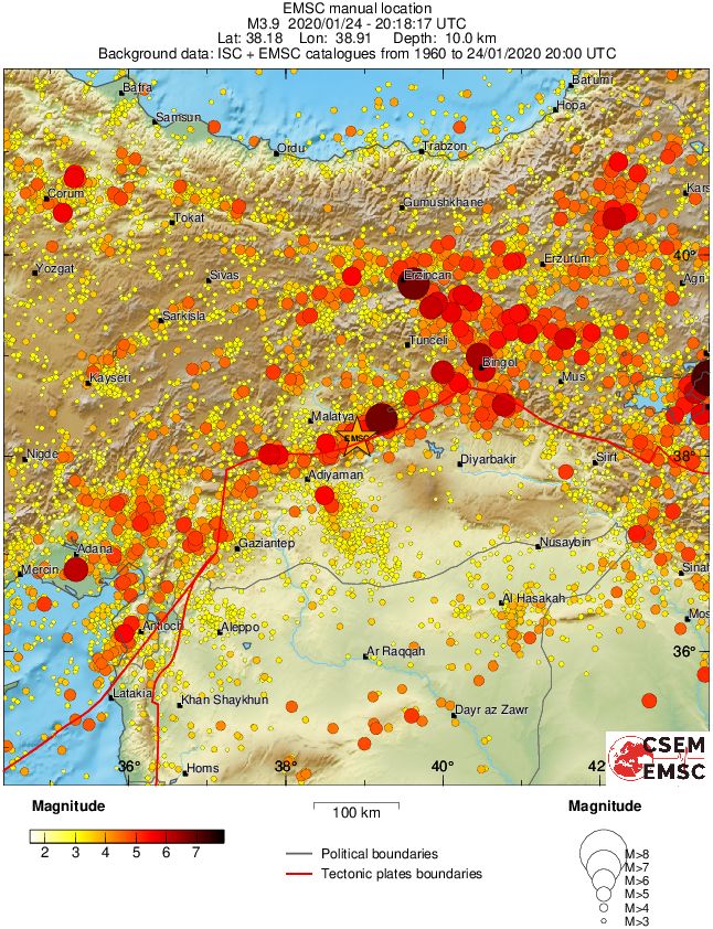 regional magnitude historical seismicity