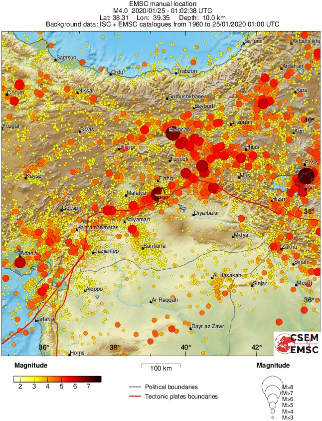regional magnitude historical seismicity