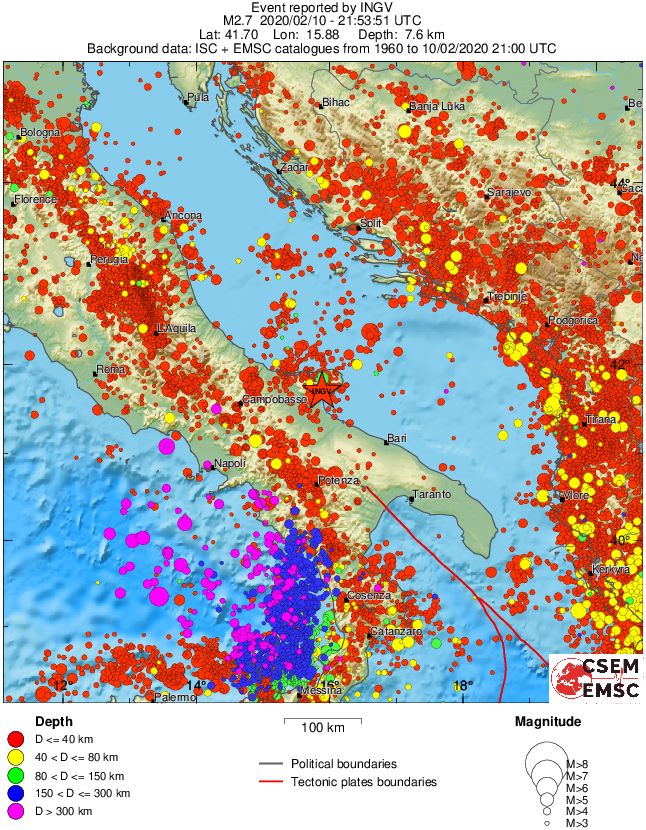 regional historical seismicity