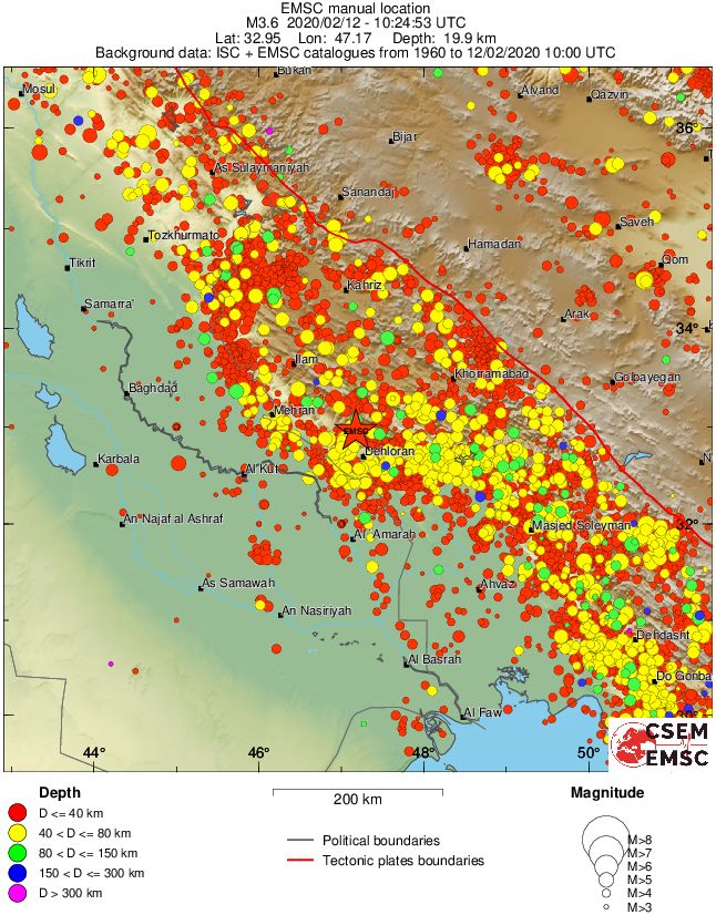 regional historical seismicity