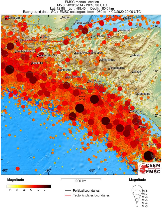 regional magnitude historical seismicity