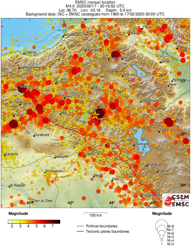 regional magnitude historical seismicity