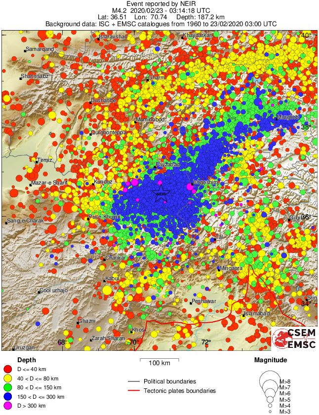 regional historical seismicity