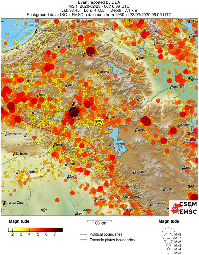 regional magnitude historical seismicity