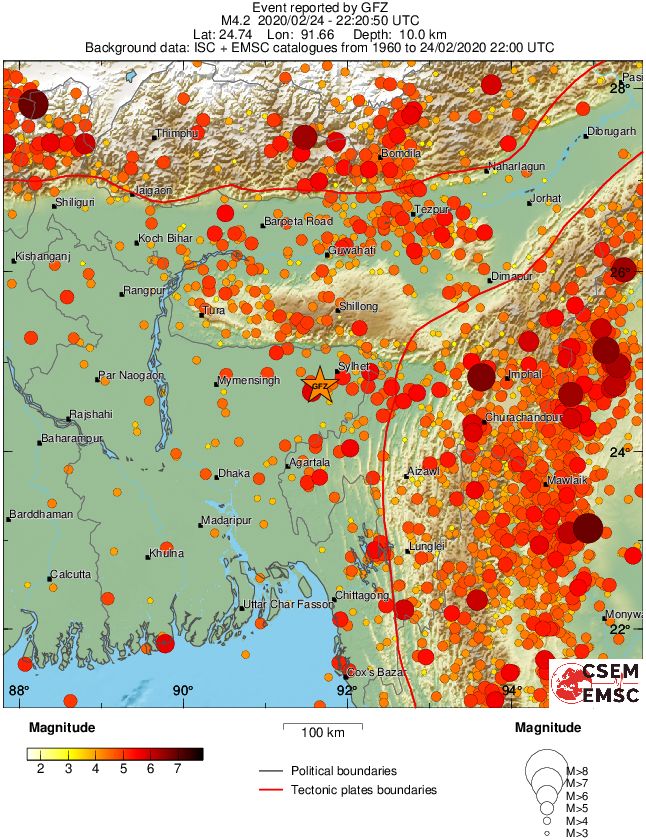 regional magnitude historical seismicity