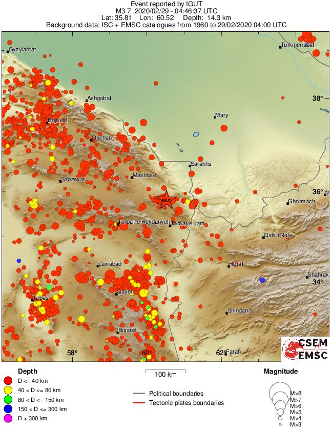 regional historical seismicity