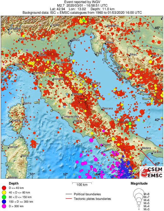 regional historical seismicity