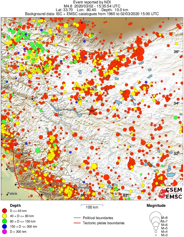 regional historical seismicity
