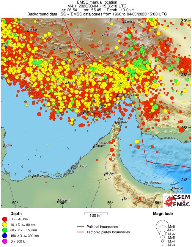 regional historical seismicity