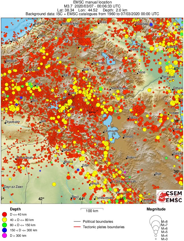 regional historical seismicity
