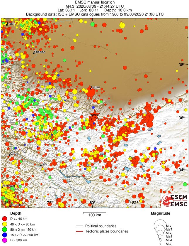 regional historical seismicity