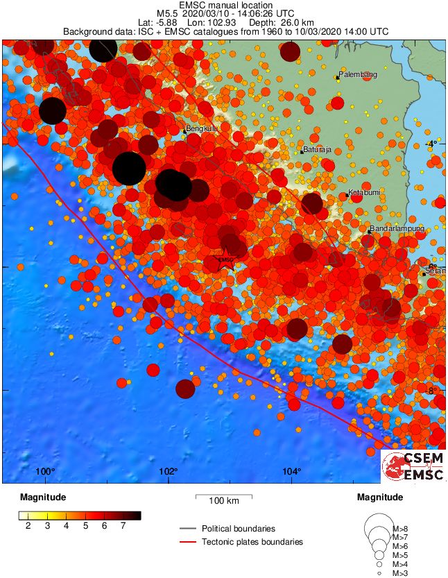 regional magnitude historical seismicity