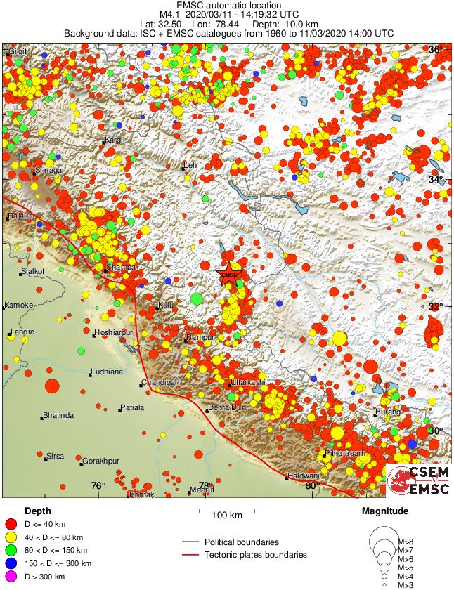 regional historical seismicity