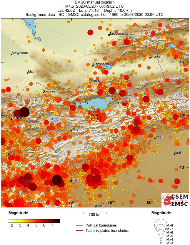 regional magnitude historical seismicity
