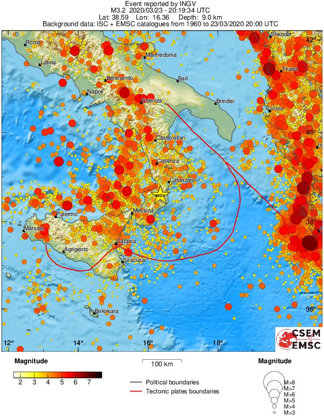 regional magnitude historical seismicity