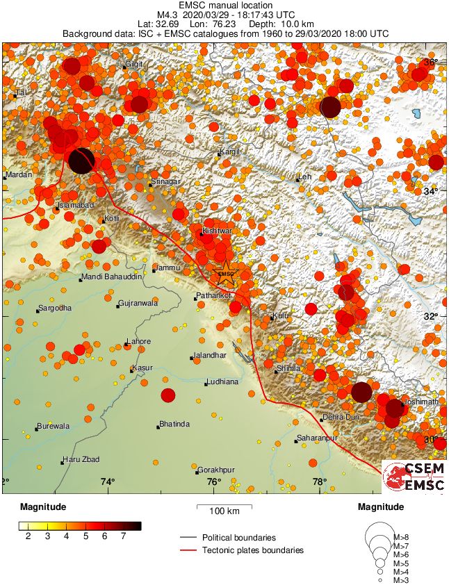 regional magnitude historical seismicity
