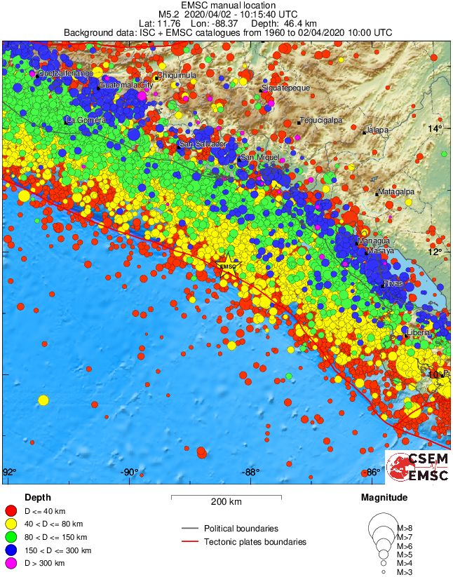 regional historical seismicity