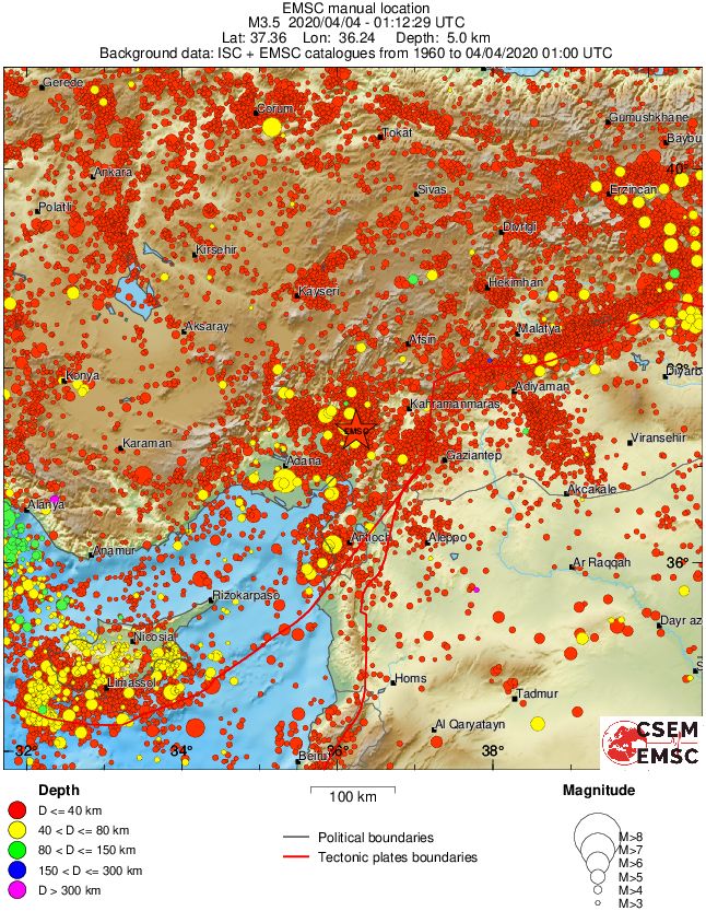 regional historical seismicity