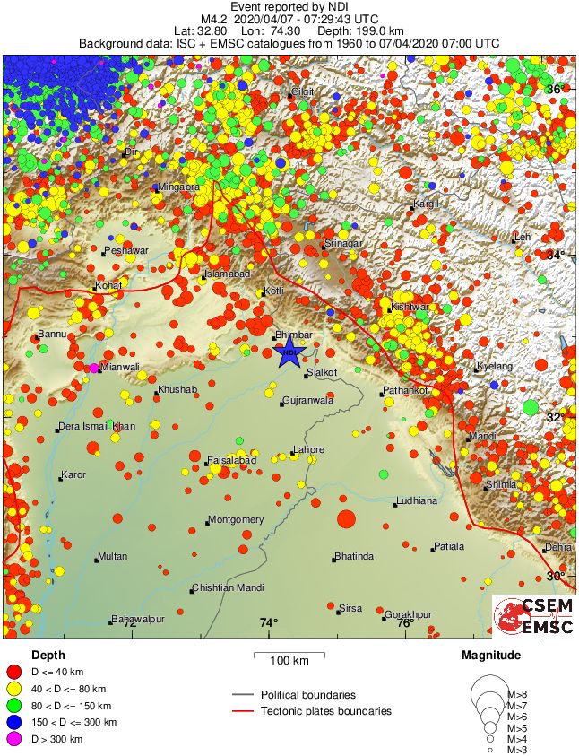 regional historical seismicity