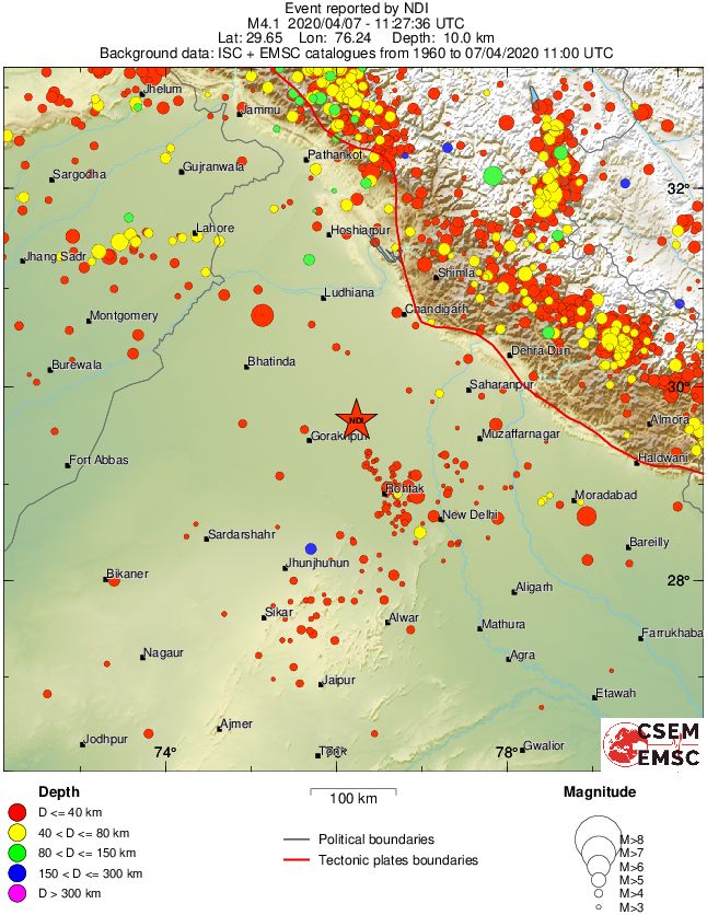 regional historical seismicity